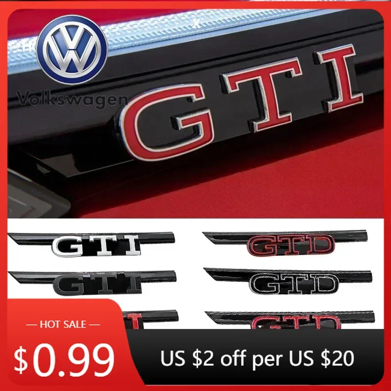 

Горячая новинка 2026: 3D-эмблема из АБС-пластика для передней решетки автомобиля Volkswagen Golf 8 MK8 Rline GTI GTD GTE, логотип Polo