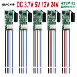 Evrensel kablosuz uzaktan kumanda anahtarı 1 CH RF röle alıcı LED ışık denetleyici DIY kiti DC 3.7V 5V 12V 24V 433.92MHz