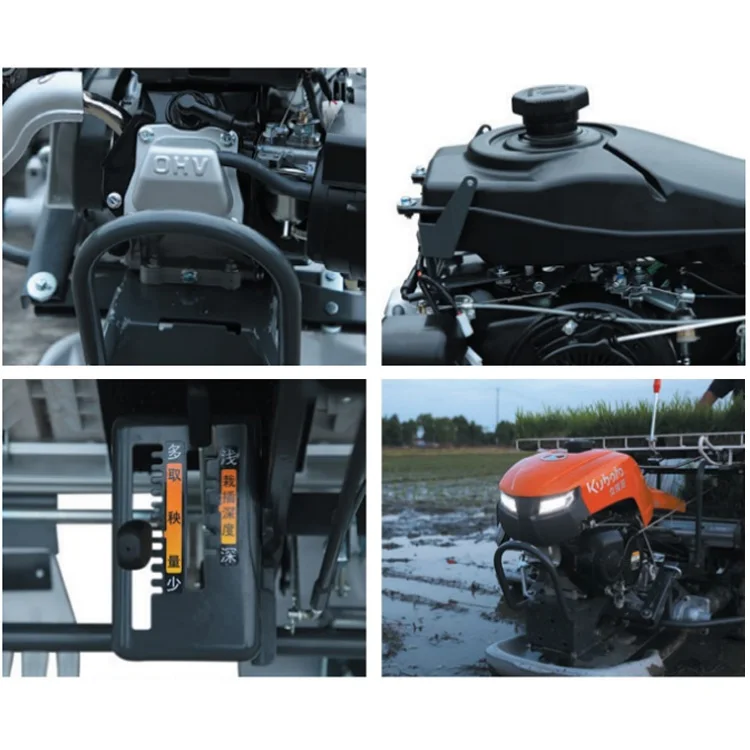 Hot Selling Easy to Operate Hand Held Walking Type 4 Rows Rice Transplanter