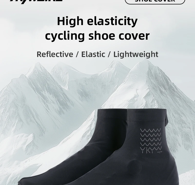 YKYWBIKE 2026 Fahrradüberschuhe für Rennräder, Leichte Elastische MTB-Schuhüberzüge für Damen und Herren, Reflektierend – Detail 6