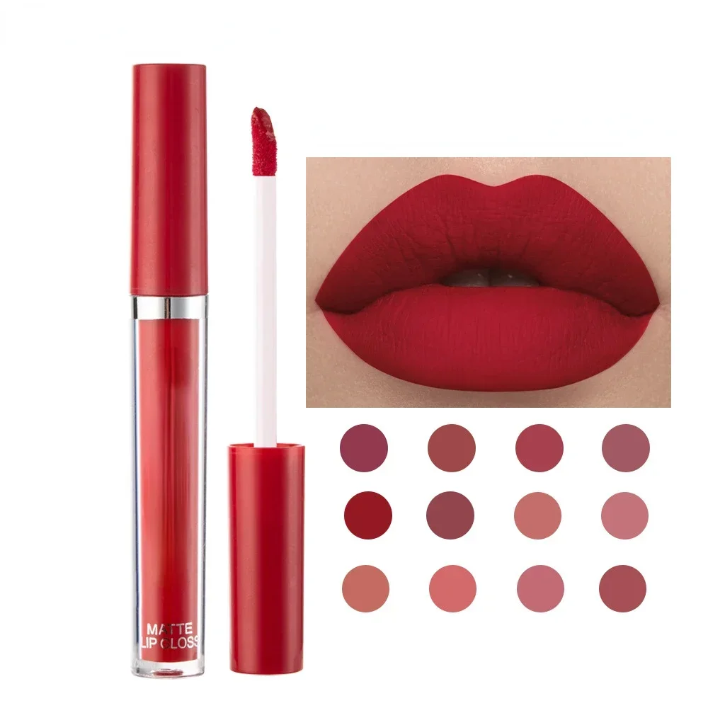 Hete Verkoop 6 Kleuren Matte Lippenstift Waterdichte Langdurige Sexy Rode Lip Matte Vloeibare Lippenstift Lipgloss Beauty Cosmetica Make-Up