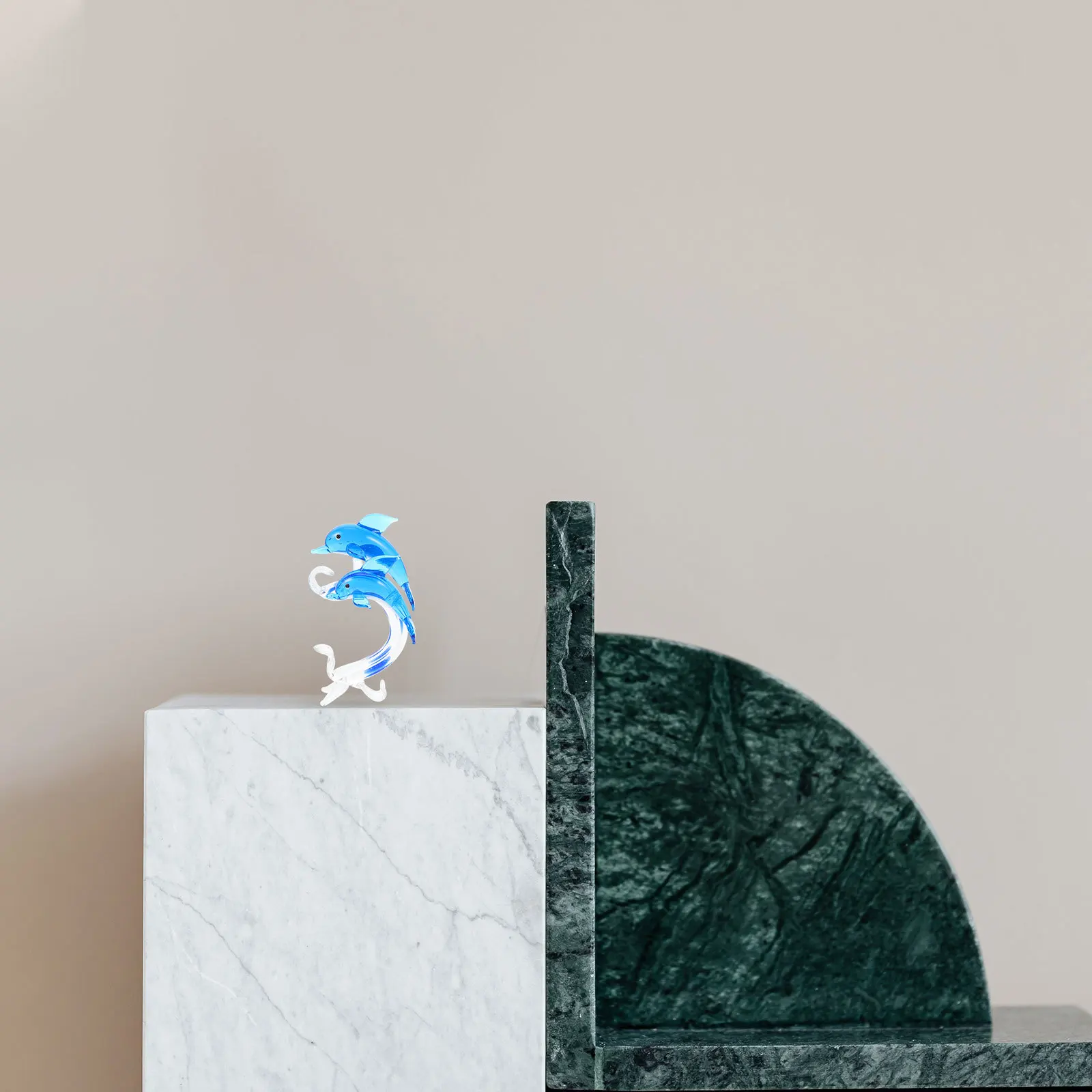 

Glass Little Dolphin Desktop Decor Crystal Ornament Home Office Decoration Unique Gift Glass Dolphin Decor