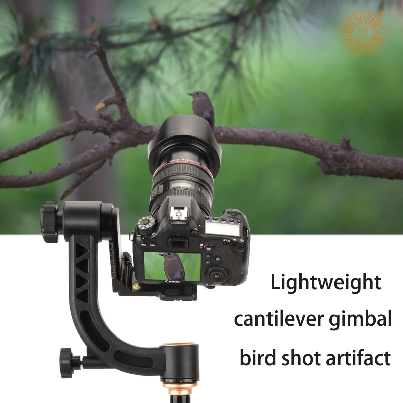 QZSD Q35 360 Degree Panoramic Gimbal Tripod Ball Head 1/4 Inch Screw with Quick Release Plate for DSLR Camera Telephoto Lens