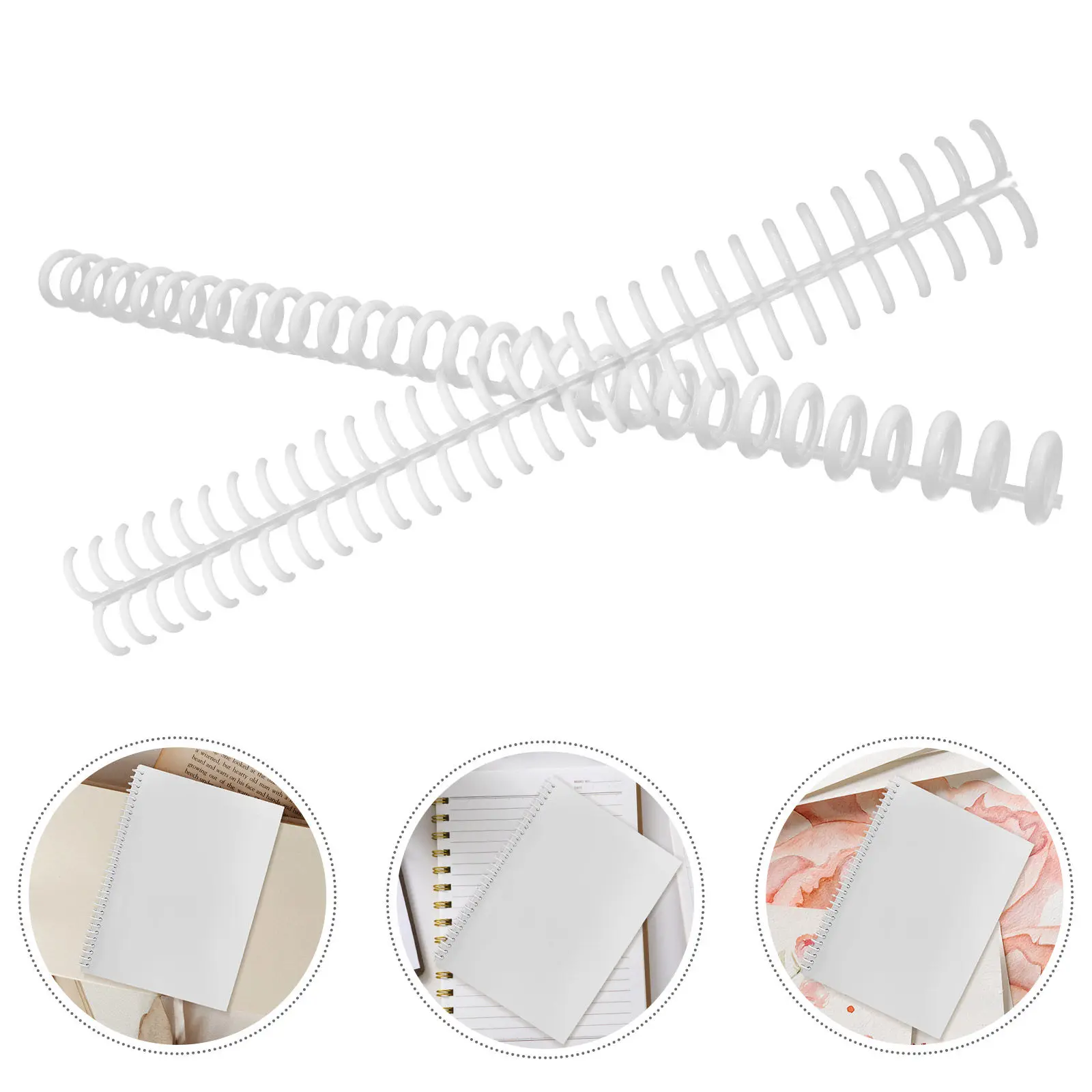 

10Pcs Plastic Loose Leaf Binder Rings Hinged Clips for Notebook Spiral Binding Replacement Coils Wire Binding Rings
