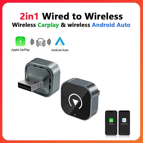 Imagen 1 del producto Nueva caja Super Mini Carplay AI con cable a CarPlay inalámbrico y Android Auto 2 en 1 caja 5GHz WiFi5 para CarPlay con cable Original 99%/coche automático