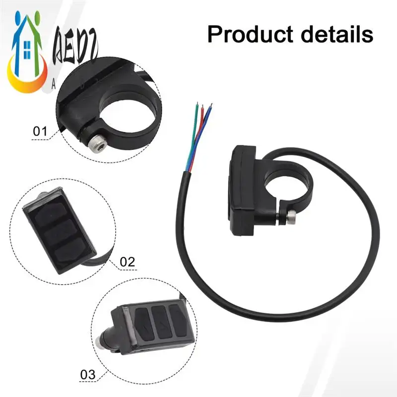 AED2-Electric Bicycle Switch Control Button Handlebar Mount Split Meter Switches Button For LCD Meter E-Bike Accessories