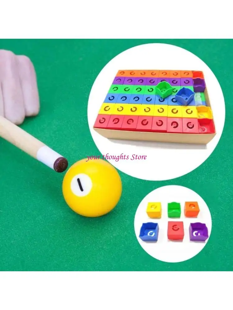 

144pcs Portable Cue Cue Coled Holder Box Square Billiard Chalk Holder 4xbb