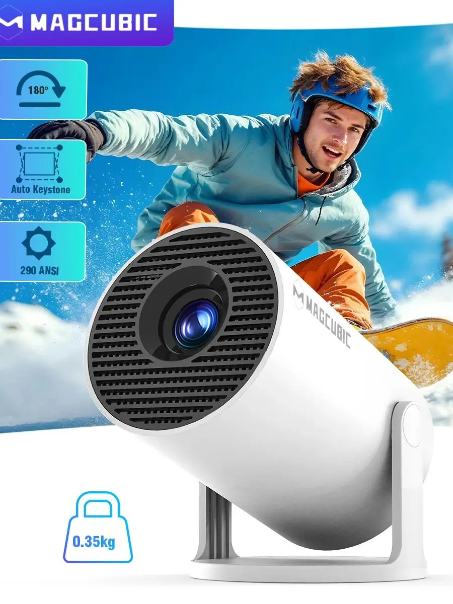 Magcubic Projector 8K Android 14 HY300 Pro Wifi6 290ANSI Allwinner H726 BT5.4 1080P 1280*720P Cinema Buitenprojector Draagbare Projector - afbeelding 2