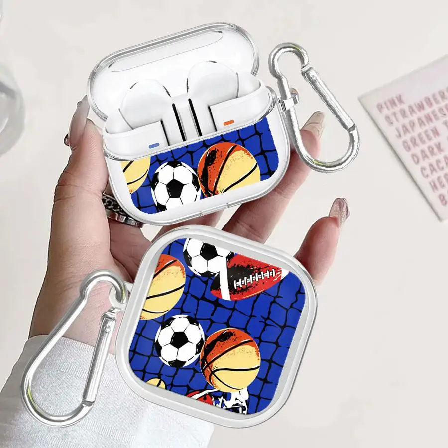 Case For Samsung Galaxy Buds 2Pro 4Pro 2 3 FE 3Pro 4 Pro Live Clear Earphone Cases Cover With Hook Multi Sports
