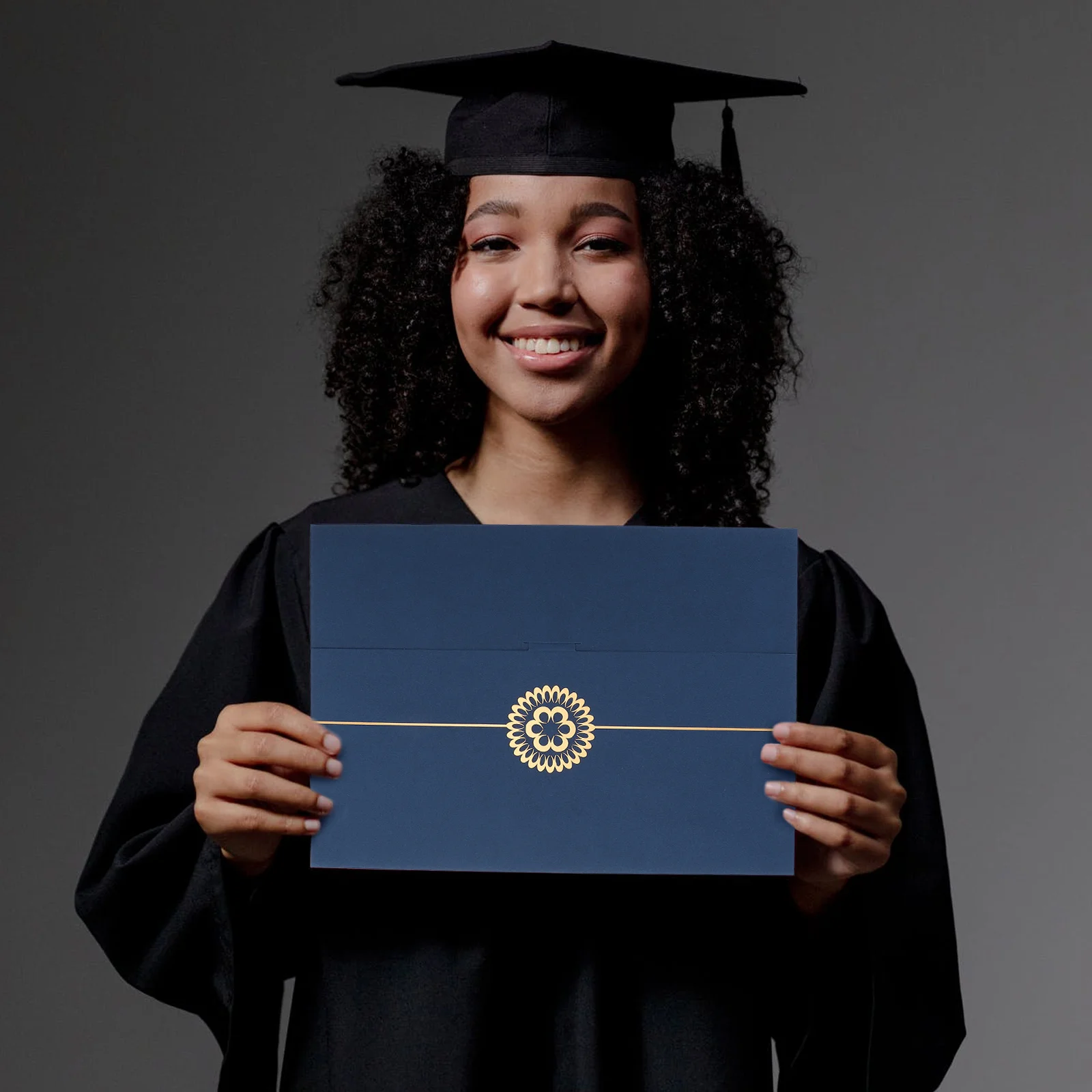 

2Pcs Elegant Paper Certificate Holder Award Diploma Cover Document Protector with Stylish Border for Office Home Use