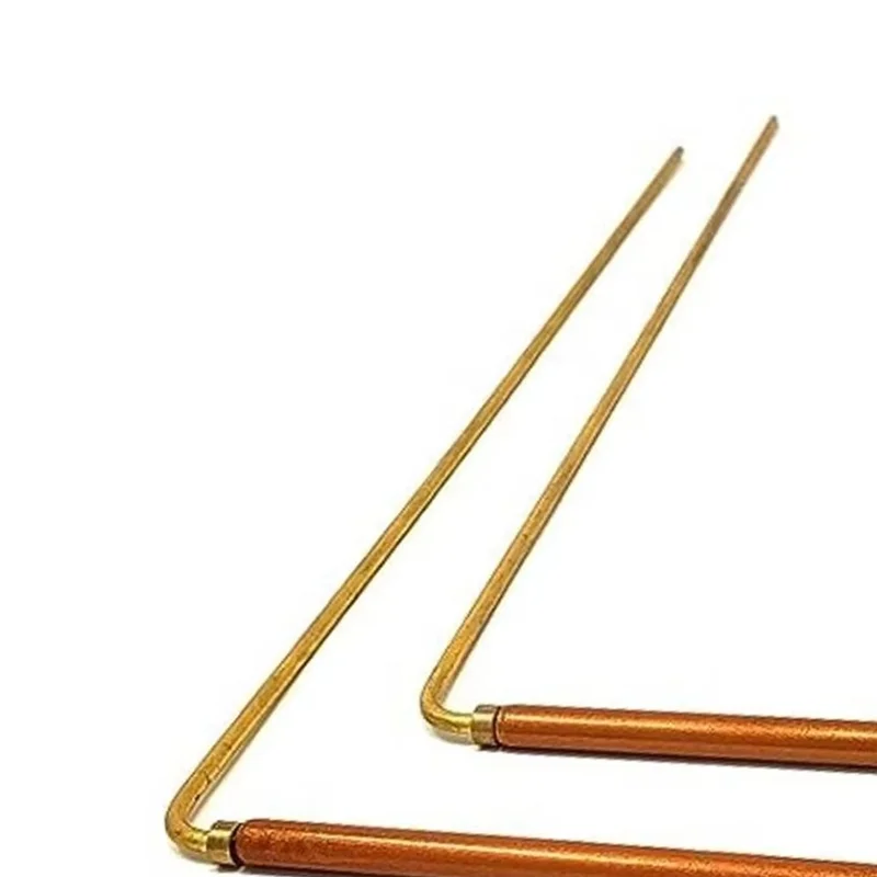 M16K-สําหรับสมบัติน้ําค้นหาเครื่องมือทองแดงเครื่องตรวจจับโลหะ Dowsing Rod 2 ชิ้น Divining Probing Rod