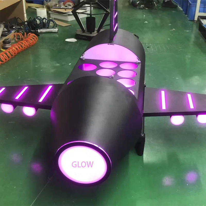 

Custom Aircraft Shot Glasses Tray Led Bottle Presenter VIP Service for Restaurant Bar Lounge Nightclub