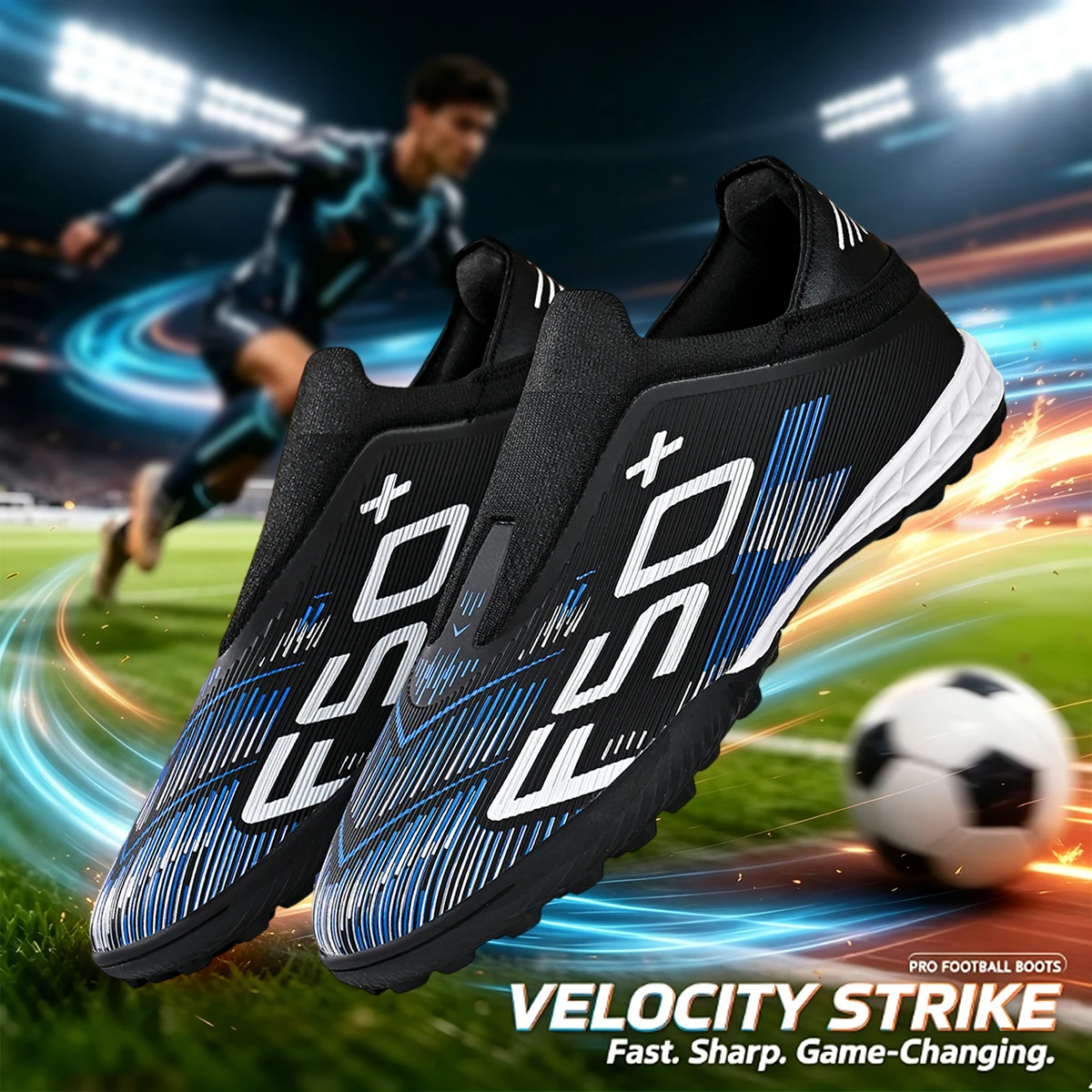 Match Oriented Adult TF football shoes High Density PU Fabric Solid Rubber Sturdy Amateur Turf Competition Shoes