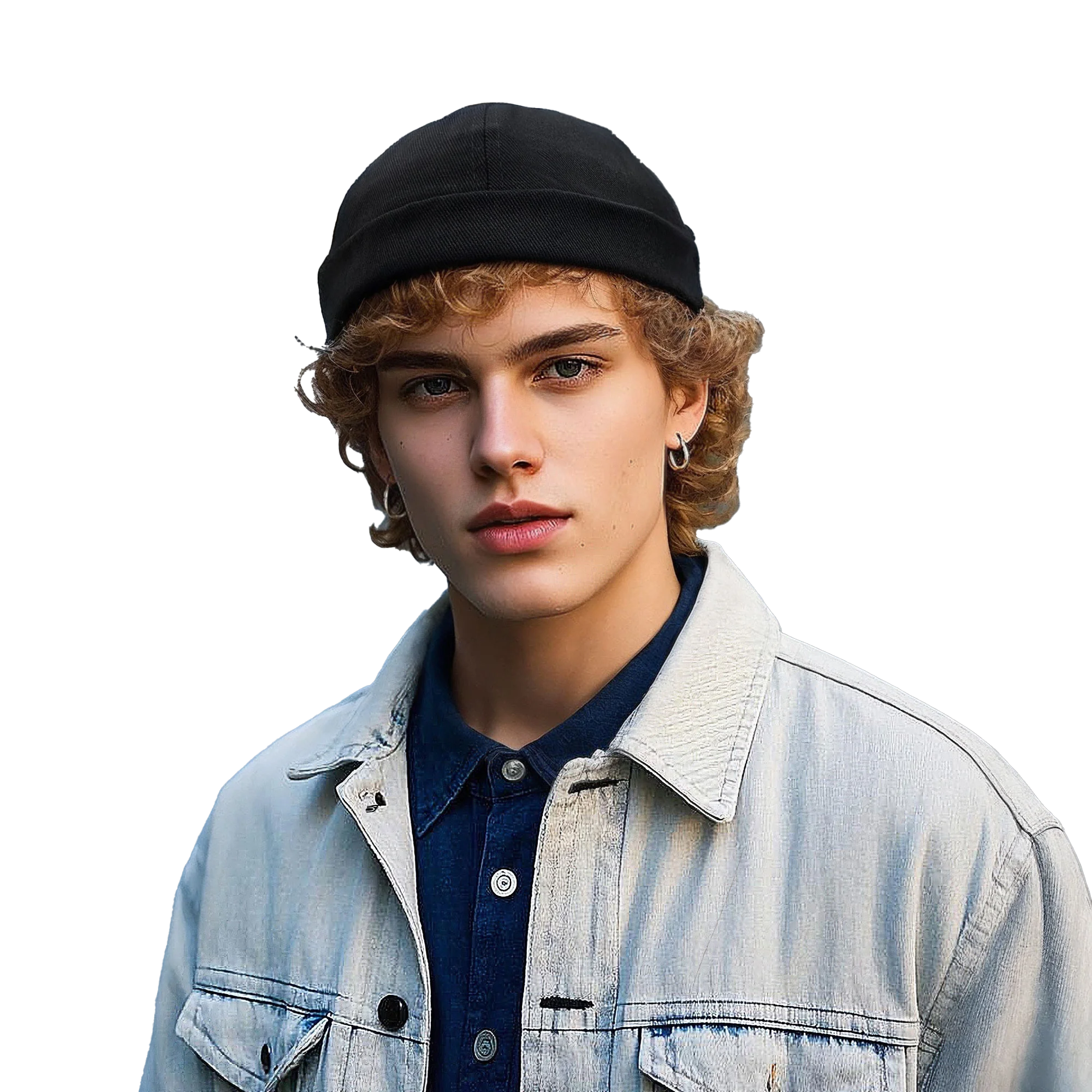 

Clape Summer Docker Cap Brimless Hats Skullcap Beanie Worker Cap Adjustable Skull-Cap Summer Sailor Hat Biker Cap Hip Hop Dan