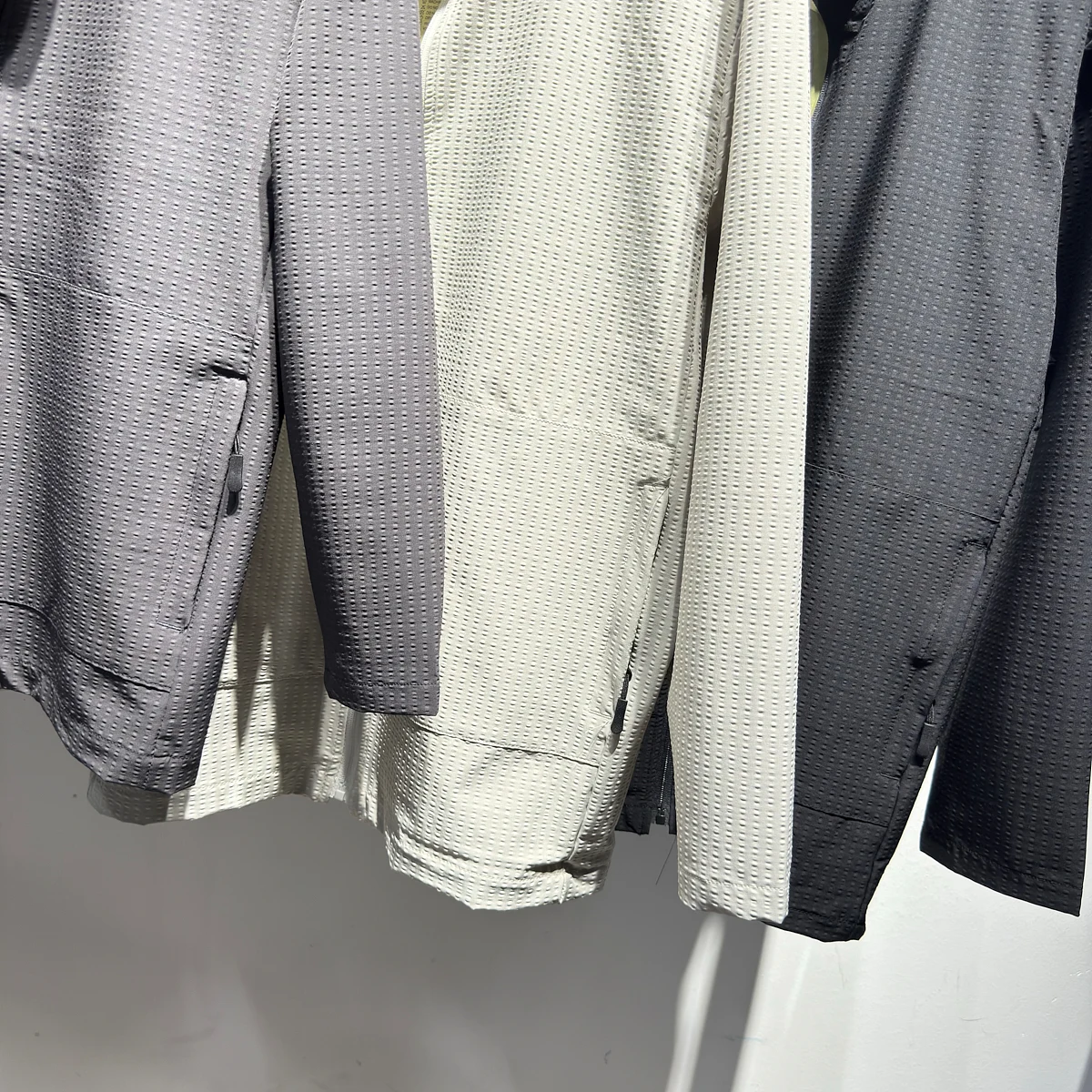 

Light Luxury Texture Plaid Spring Autumn Stand Collar Men's Thin Jaet Zipper Breathable Windproof Faion Casual Outerwear