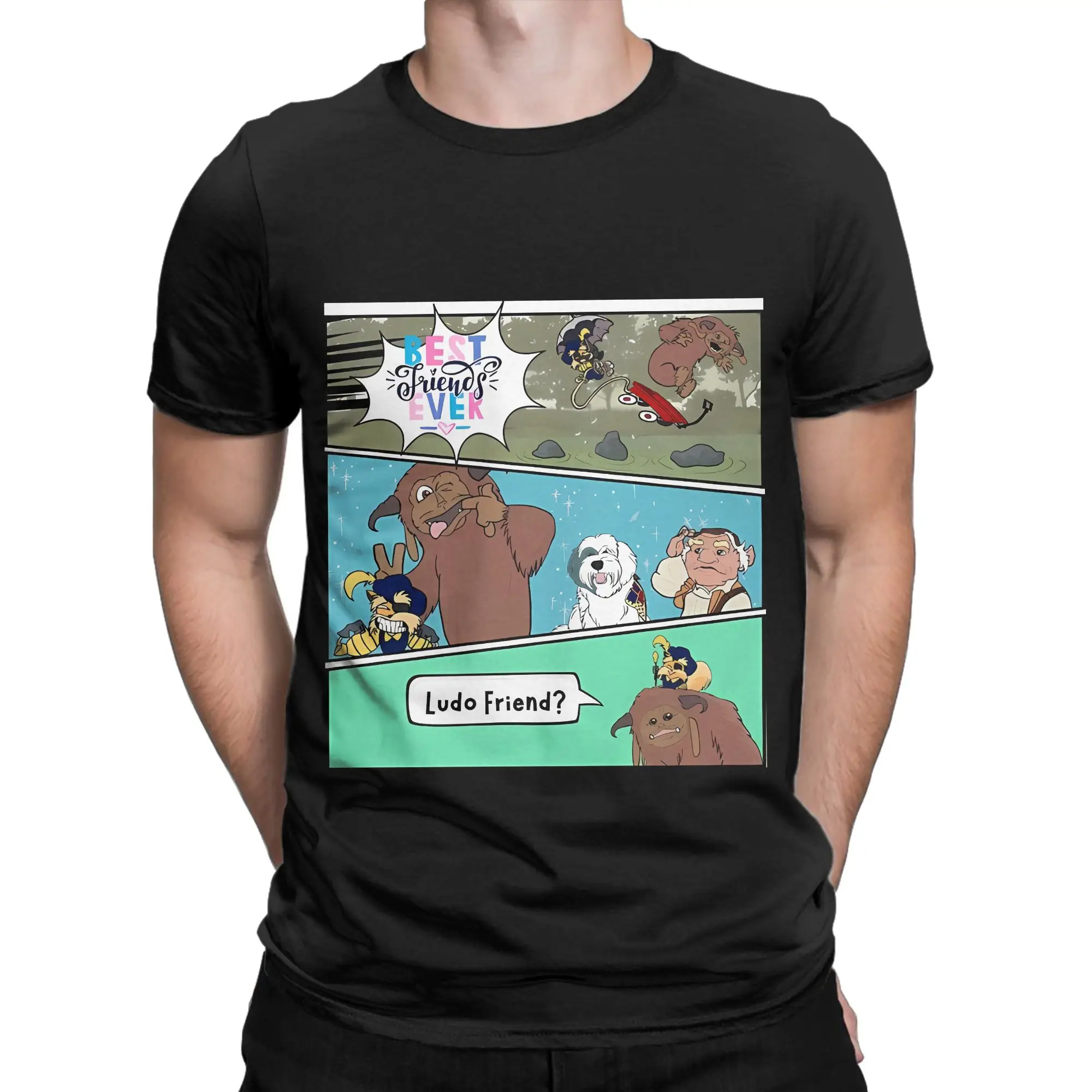 Friends Ever Labyrinth Funny 100% Cotton T-Shirt Labyrinth Tops Tees For Men