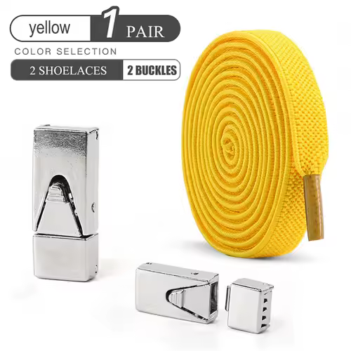 1 Pair No Tie Shoe Laces Press Lock Shoelaces Without Ties Elastic Laces Sneaker Kids Adult Widened Flat Shoelace for Shoes - Image 19