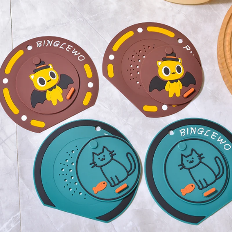 Floor drain pad cute cartoon odor-proof floor drain insect-proof odor-proof anti-clogging kitchen bathroom floor drain pad