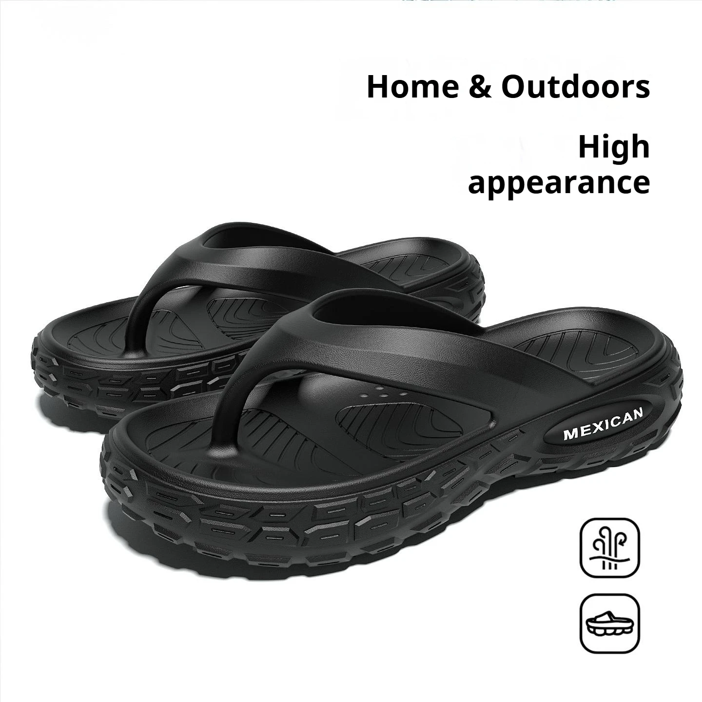 Outdoor-Sportsandalen für Herren, leichte, rutschfeste und verschleißfeste Flip-Flops, geeignet für Männer und Frauen – Detail 1