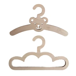 INS Nordic Wooden Bear Cloud Clothes Hanger Wall Hanging Coats Rack Baby Cloth