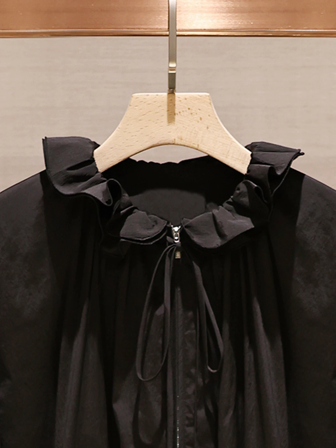 معطف بتصميم عقدة بحاشية غير متماثلة من Bla، ملابس خارجية كورية لربيع وخريف وصلت حديثًا للنساء