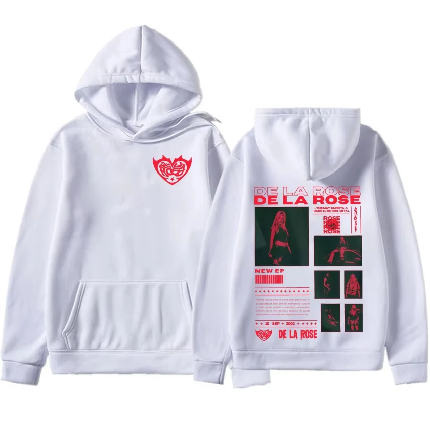 

Singer De La Rose 2025 Album Hip Hop Gothic Pullover Hipster Mens Long Sleeve Oversized Korean Fashion Sweatshirt Casual Hoodies