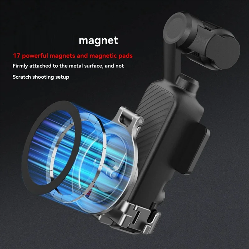 

Compact Magnetic Adapter Withfill Light Fordji Pocket 3 Teleprompter Mount Base Camera Live Streaming Bracket Expansion Frame