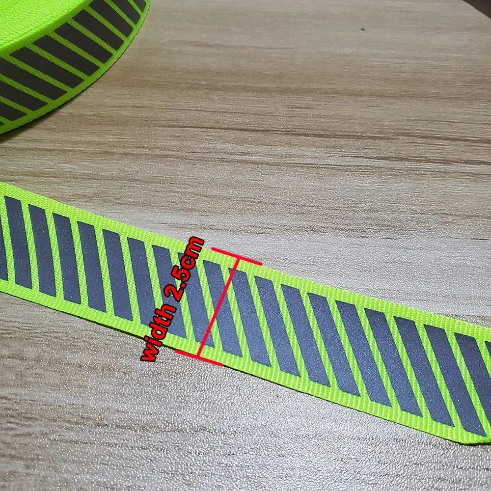 2.5cm Width Twill Webbing Reflective Belts Ribbon Strip Edging Braid Trim Sew On Garment  Accessories