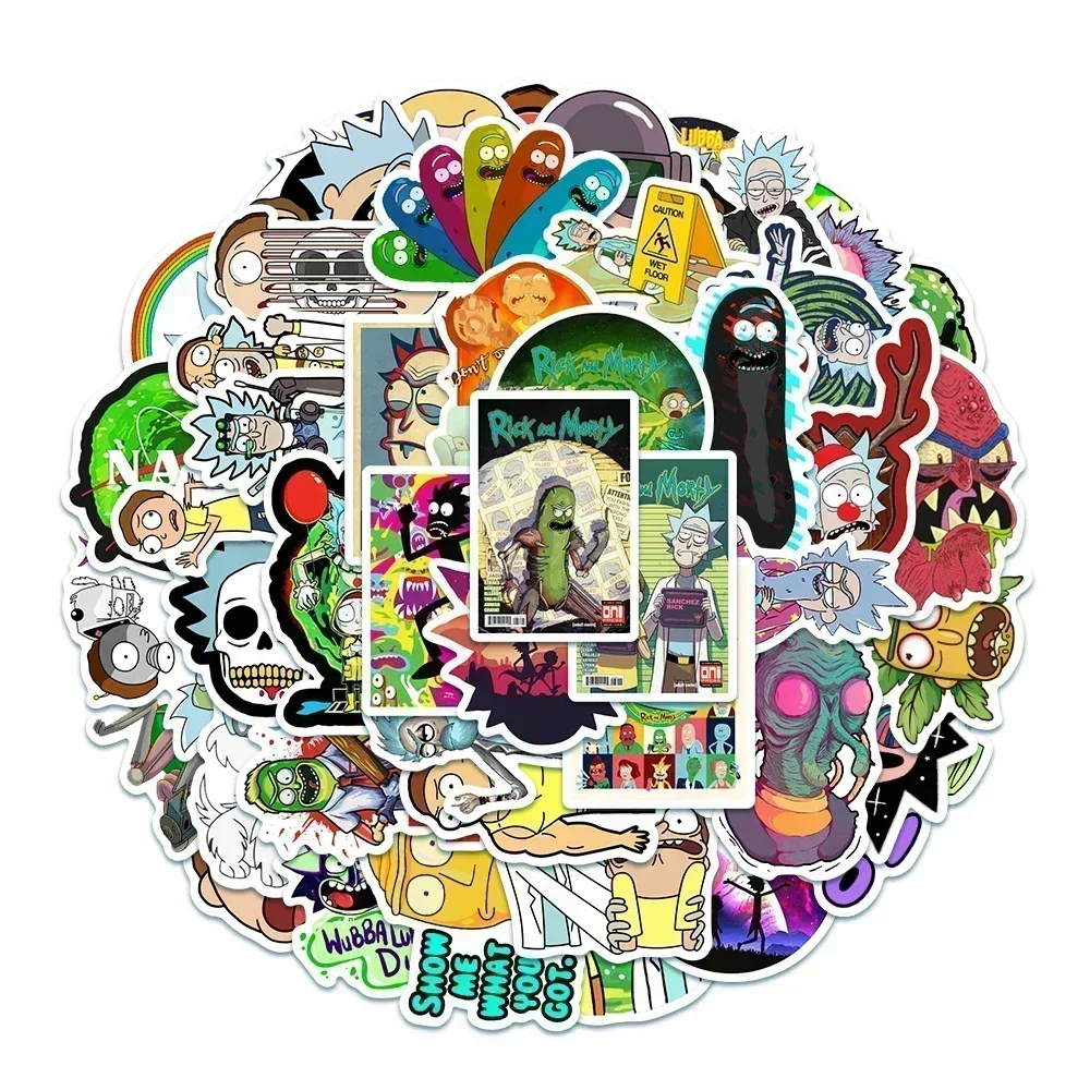 50 قطعة ملصقات الكرتون مضحك أنيمي الكتابة على الجدران الشارات للأطفال لعبة Skateboard بها بنفسك لوح التزلج حقيبة سفر الهاتف المحمول الشارات مقاوم للماء