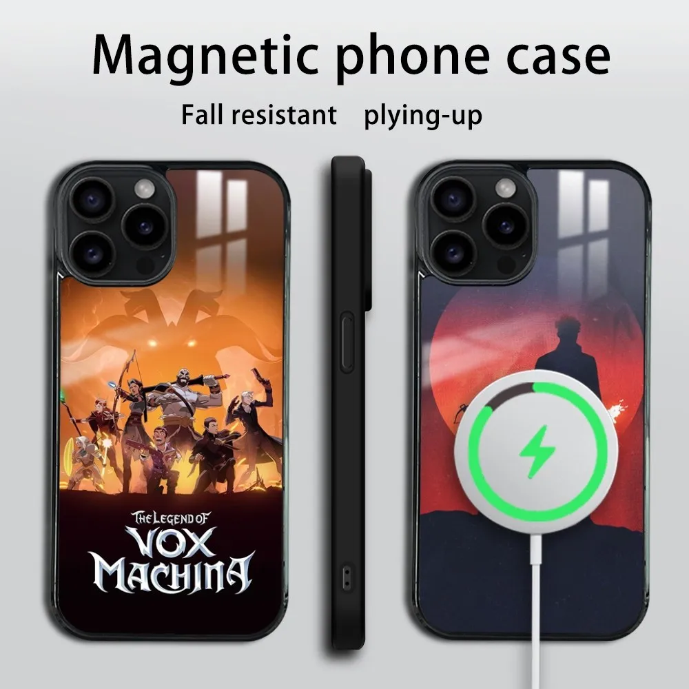 Cartoon L-Legend V-Vox Machina Phone Case For iPhone 16 15 14 13 12 11 Pro Max Plus Mini Mirror Wireless magnetic case