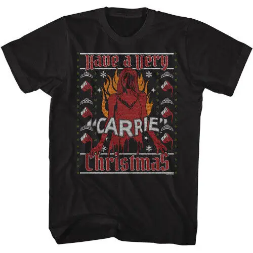 Carrie A Very Carrie Christmas Black T-Shirt