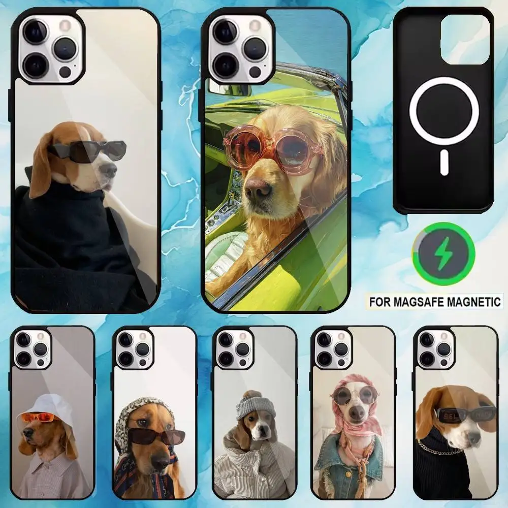 

Pet Puppy Dog Cute Phone Case For iPhone17,16,15,14,13,12,11 Plus,Pro Max Magnetic Magsafe Wireless Charging