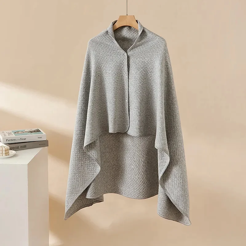 

Spring Summer Autumn Winter Shawl Coat Jacket Cold Proof Shoulder Protection Pure Cotton Shoulder Neck Warm Blanket Outerwear