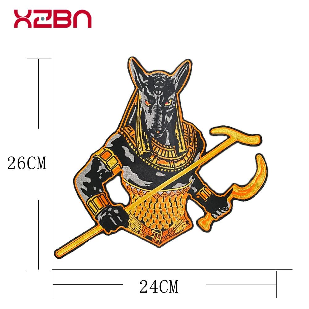 Soldier Large Embroidery Patch Personality Jacket Back Motorcycle Biker Clothes Decoration Badge DIY Hand Sewing 24*26CM