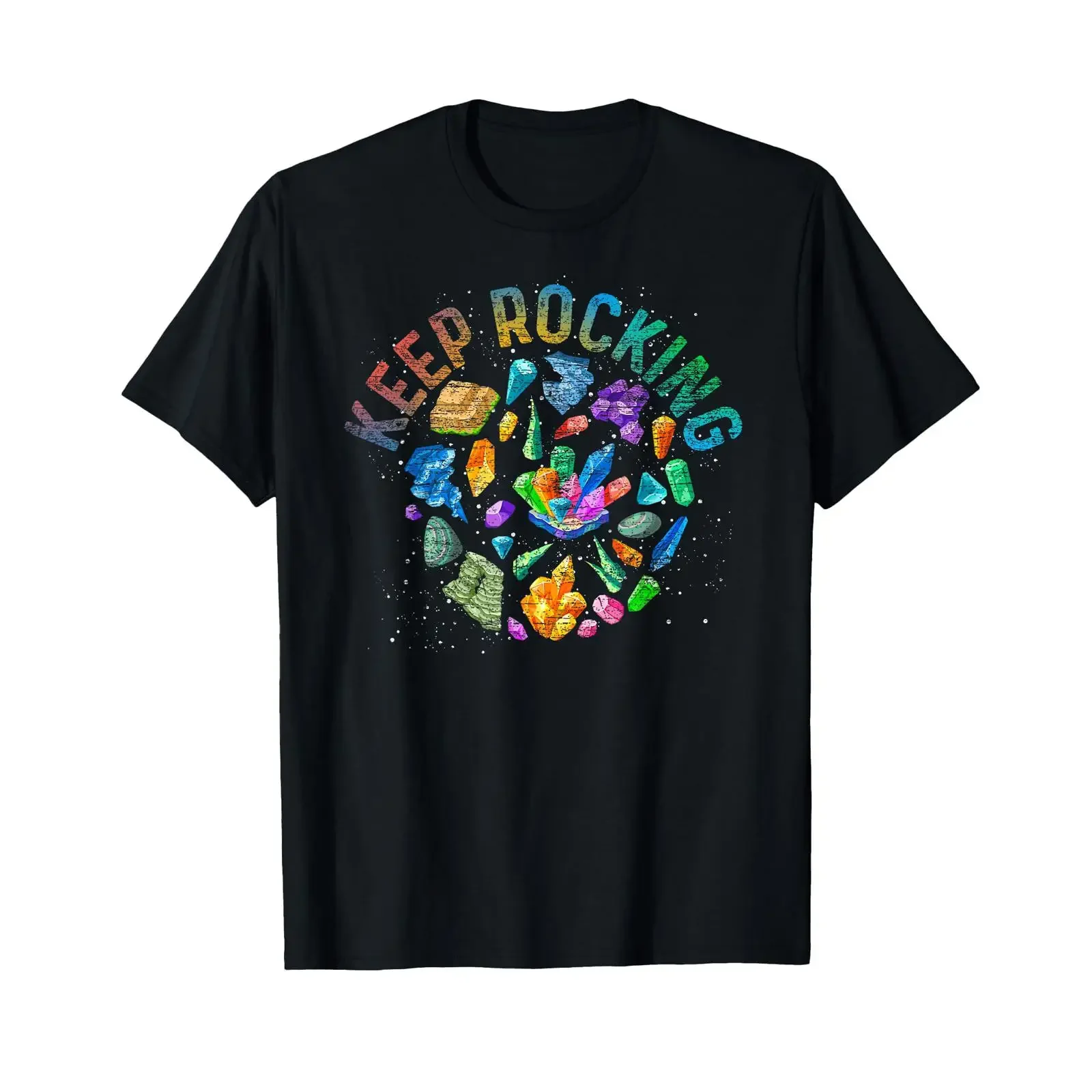 Colorful Rock Collector Earth Scientist Funny Geology T Shirt Small vintage Washed Soft Stylish Versatile Breathable Unisex