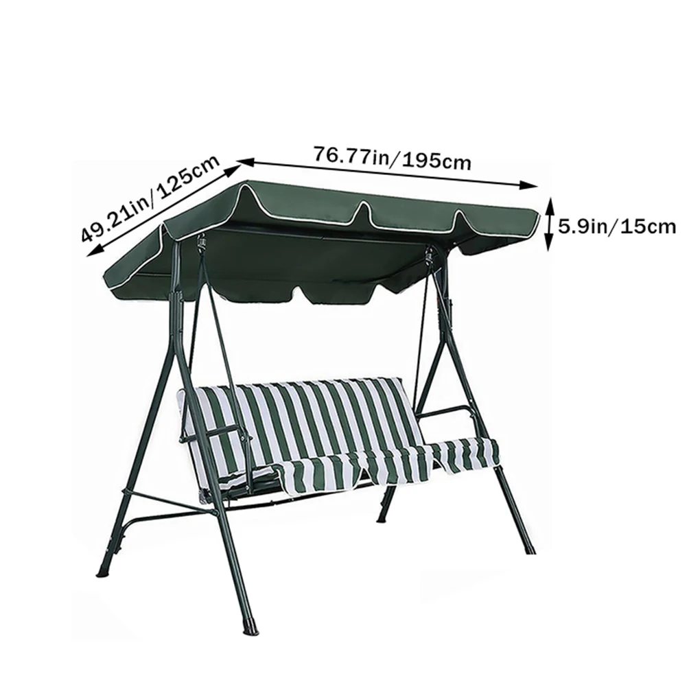 Polyester Swing Chair Canopy Folding Solid Color Sunproof PA Coating Replacing Sunshade Park Backyard Awnings Beige