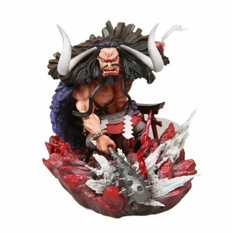 

Anime peripheral ONE PIECE Four emperors resonance Kaidou Combat pattern statue PVC Action Figure Collectible Model Toy boxed