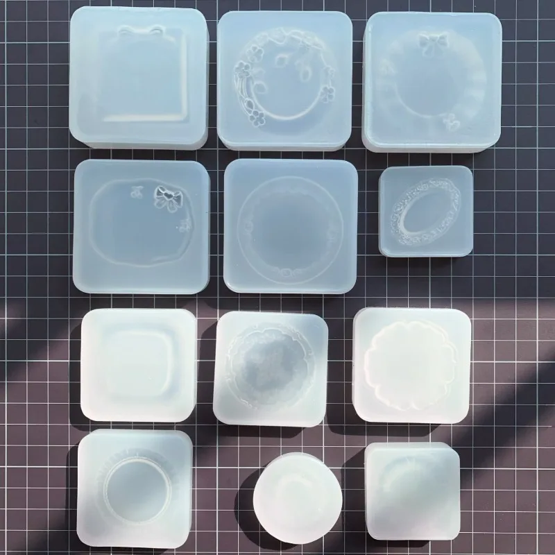 Mini Lace Plate Silicone Mold Miniature Tableware Mold for UV Resin Epoxy Resin DIY Dollhouse Mini Food Play Craft Making view 4