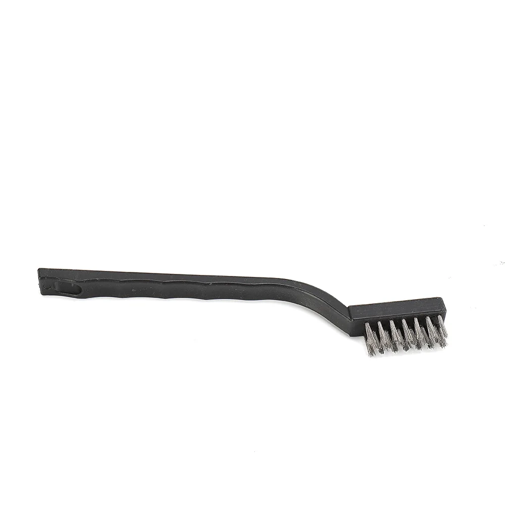 Stainless Steel Wire Brush Set Of 6 Small Hand Scrub Brushes For Cleaning Rust Metal Parts And Machinery 5.1 Inch
