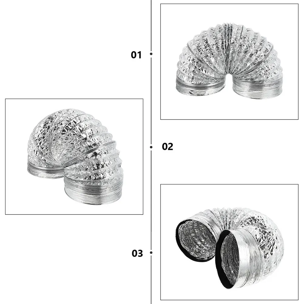 

Aluminum Foil Telescopic Duct Vent Hose Flexible Air Exhaust Pipe Double Layer Kitchen Accessory Appliance Parts