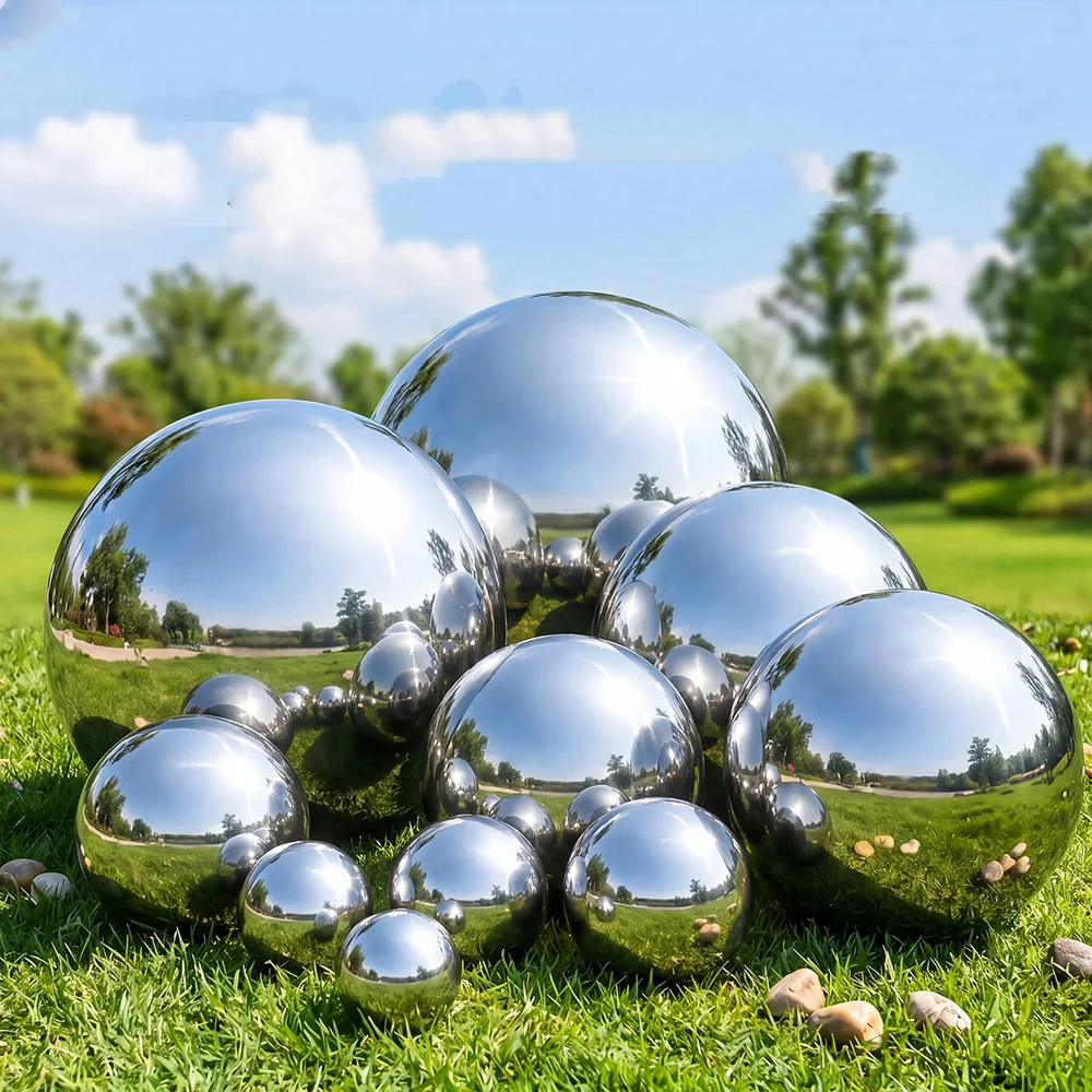 1Pc Mirror Polished 201 Stainless Steel Hollow Sphere Decor Furniture Elevator Decor Dome Cap OD 19mm-350mm