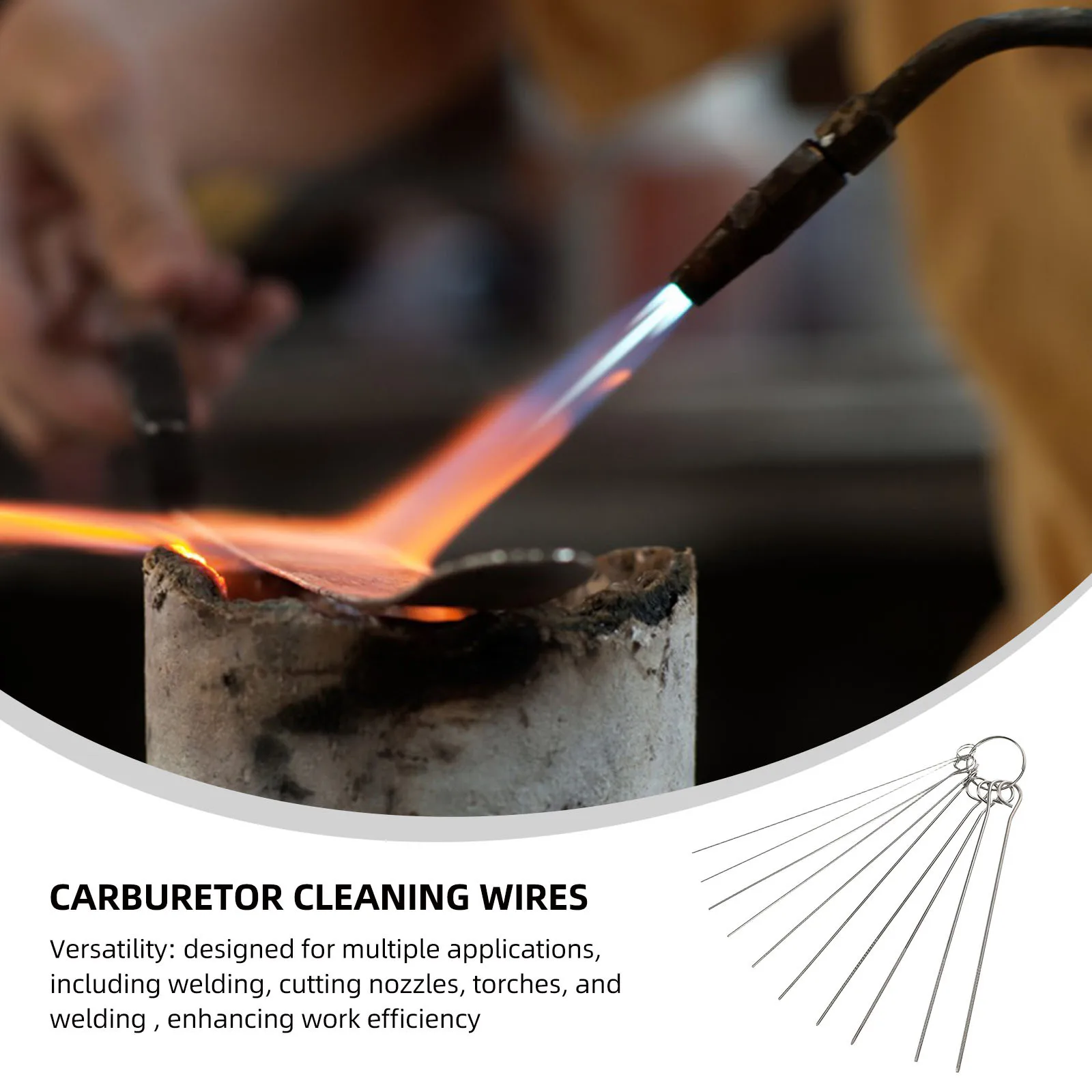 

6 шт., сварочная горелка из нержавеющей стали, насадки для очистки наконечников, иглы для режущих инструментов карбюратора, сварочные аксессуары, точность