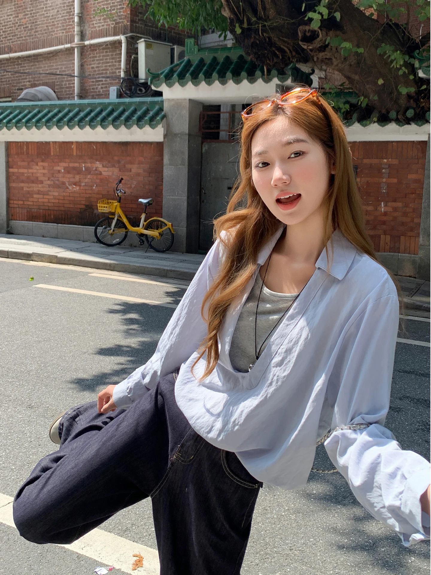 Koreanische Sle Long Sve Slim Fit frauen irt Frühen Herbst Neue Design Sensation Personali Kleine Top Trendy Kragen