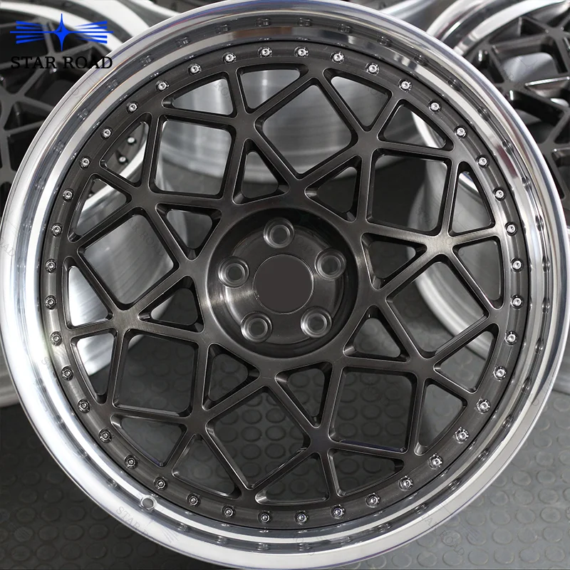 RCSR New 2-piece Aluminum Alloy Forged Rim Custom Deep Dish Concave Passenger Car Wheel 5x120 5x112 18 19 20 Inch Luxury Wheel