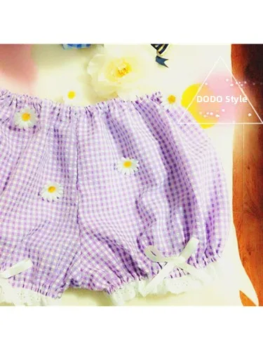 

Safe Shorties Studio Lolita Lace Trim Pumpkin Base Layer Soft Cute Cosplay Lantern Shorts Women's Fashion Autumn Winter Pants