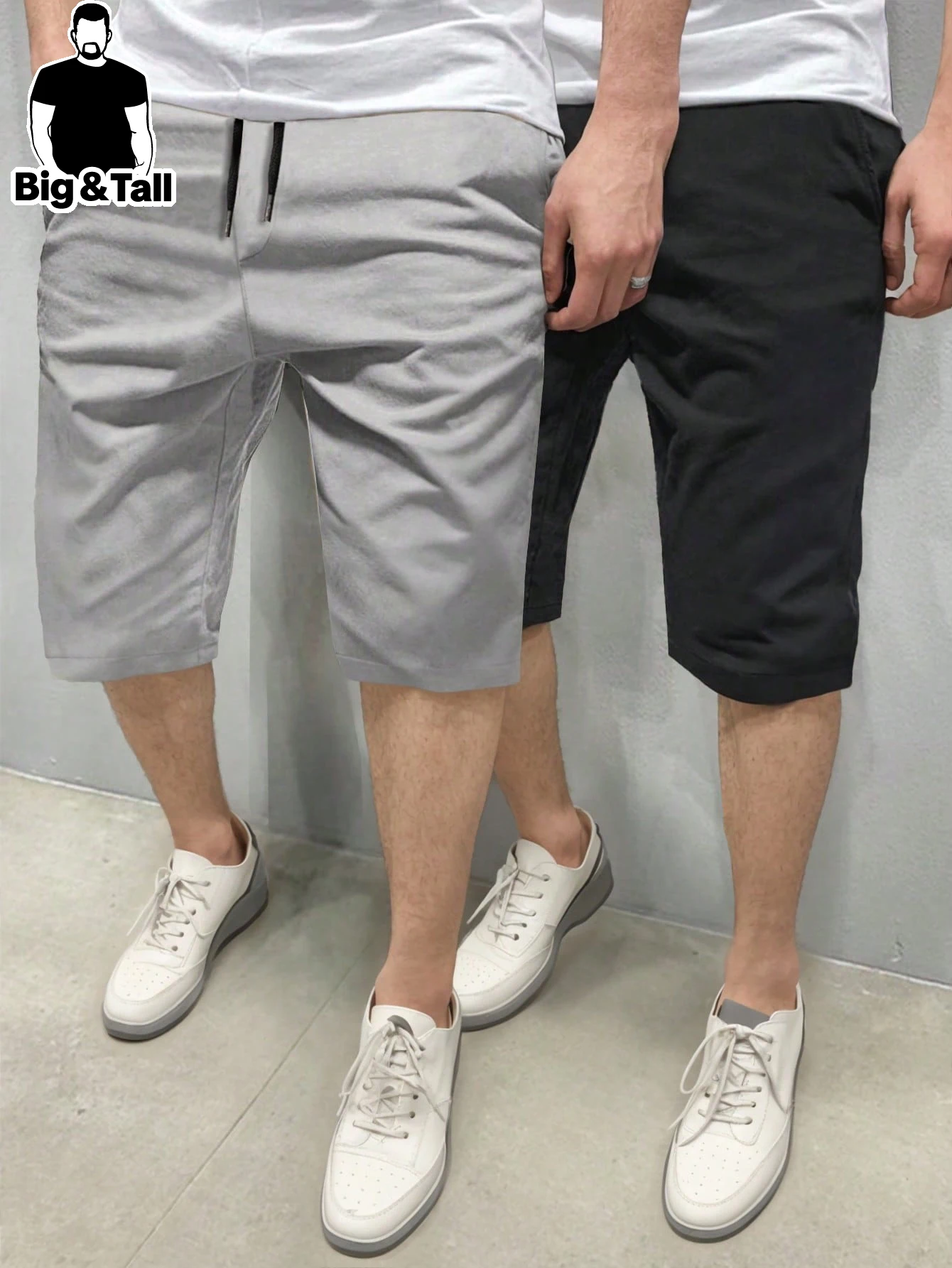

Large Size Men's Fashion Casual Shorts Set of Two with Pockets Outdoor Functional Wear Sports And Running Shorts Soft Linen Feel