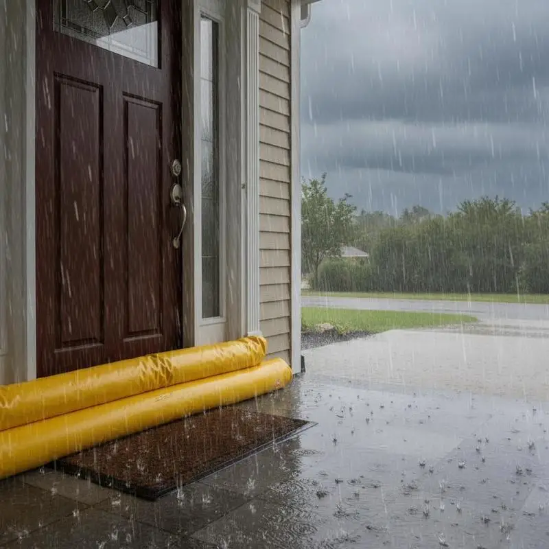 

Water Control Tubes 4FTx6in For Garage Entrance Doorway Driveway High Capacity Absorbent Material Reusable Design Heavy Duty Fabric Construction 4 Pack