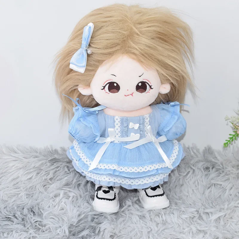 10cm20cm Blue Mesh Dress Cute Doll Accessories Beautiful and Delicate Workmanship Kawaii Festival Birthday Gifts for Kids