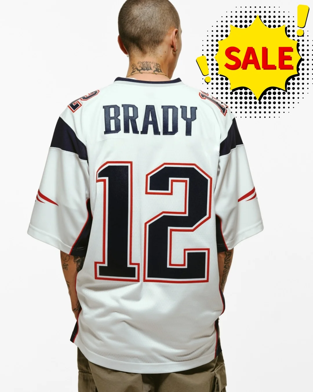 Nueva Camiseta Deportiva Casual de Moda para Hombre y Mujer, Número 12, Tom Brady, Cuello en V, Holgada, Transpirable y de Secado Rápido