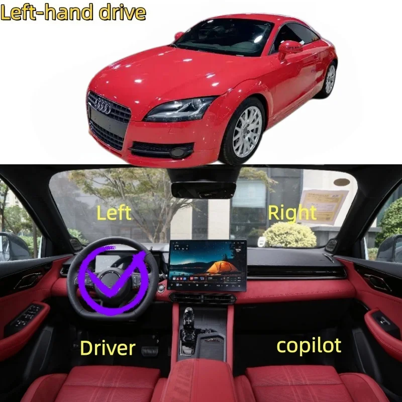 

For Audi's old TT TTS TTRS R8 rearview mirror housings Replace with carbon fiber texture/brilliant black imprint ones.